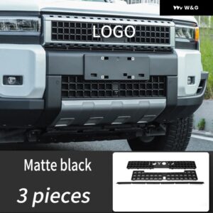 トヨタ プラド 2024 LC250 フロント グリル 虫よけネット ラジエーター コンデンサー カバー カー カスタム アクセサリー - 3 Matte black