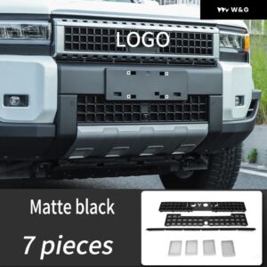 トヨタ プラド 2024 LC250 フロント グリル 虫よけネット ラジエーター コンデンサー カバー カー カスタム アクセサリー - 7 Matte black