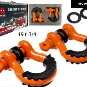 オフロード車用シャックル ボウフック 車用U字フック 牽引バー トヨタ FJクルーズ トレーラーフック アメリカンスタンダードシャックル - L 19t4