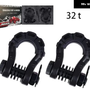 オフロード車用シャックル ボウフック 車用U字フック 牽引バー トヨタ FJクルーズ トレーラーフック アメリカンスタンダードシャックル - XL 32t