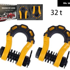 オフロード車用シャックル ボウフック 車用U字フック 牽引バー トヨタ FJクルーズ トレーラーフック アメリカンスタンダードシャックル - XL 32t8