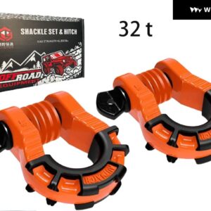 オフロード車用シャックル ボウフック 車用U字フック 牽引バー トヨタ FJクルーズ トレーラーフック アメリカンスタンダードシャックル - XL 32t10