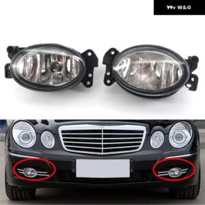 ベンツ W204 W211 2007 2008 2009 フォグランプ 車用 フォグランプ オートシグナルランプ フロント バンパー グリル ドライビング フォグランプ アセンブリ - 2 Pcs Left and Right