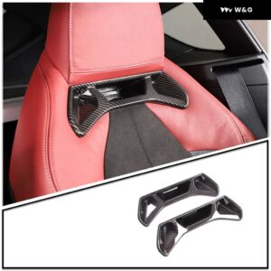 2個 車用フロントシートバック トリム カバー カー スタイリング トヨタ SUPRA MK5 A90 2019-2022 オート インテリア アクセサリー - Carbon fiber pattern