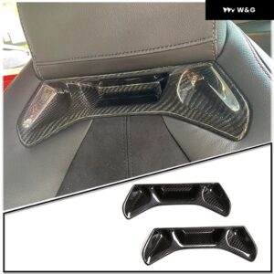 2個 車用フロントシートバック トリム カバー カー スタイリング トヨタ SUPRA MK5 A90 2019-2022 オート インテリア アクセサリー - Real carbon fiber