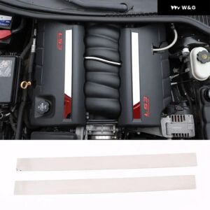 車用 ボンネット コンパートメント ステンレス キット シボレー コルベット C6 2004-13 車用ブレーキオイルポット バッフル 装飾 カバー アクセサリー - wordmark patch