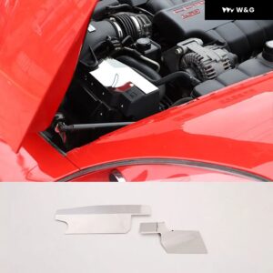 車用 ボンネット コンパートメント ステンレス キット シボレー コルベット C6 2004-13 車用ブレーキオイルポット バッフル 装飾 カバー アクセサリー - Air filter baffle