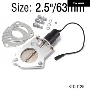 2インチ/2.25インチ/2.5インチ/2.75インチ/3インチ/3.5インチ 電動排気カットアウト バルブ リモート コントロール モーターキット フォード マスタング GT - 2.5 Inch