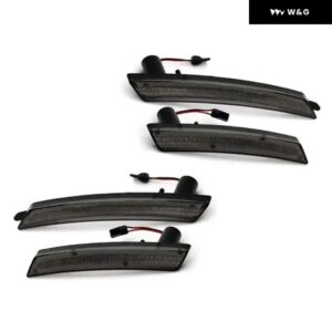 MINI COOPER MKI R55 R56 R57 R58 R59 R60 R61 2007-2016 車 フロント リア LED サイドマーカーランプ ウィンカーライト - Smoked Front Rear