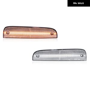 スモーク アップグレード バンパー コンボ LED パーキング / ダイナミックウィンカー ホワイトコーナーフェンダーサイドマーカーランプ 1997-2001 ジープ チ - Clear Amber Corner