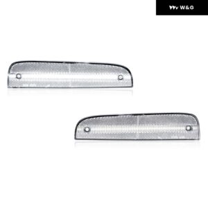 スモーク アップグレード バンパー コンボ LED パーキング / ダイナミックウィンカー ホワイトコーナーフェンダーサイドマーカーランプ 1997-2001 ジープ チ - Clear White Corner