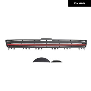 5G0853651 フロントアッパーセンター グリル アクセサリー 高性能プレミアムスペアパーツ 取り付け簡単 ラジエーター グリル 5G0853653 - red black