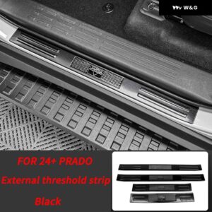 シル ストリップ 装飾 ストリップ2024 トヨタ ランドクルーザー 250 プラド カバー LC250 外装 アップグレード アクセサリークロームチューニング - A Black