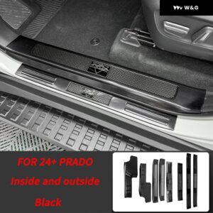 シル ストリップ 装飾 ストリップ2024 トヨタ ランドクルーザー 250 プラド カバー LC250 外装 アップグレード アクセサリークロームチューニング - A and B BLACK