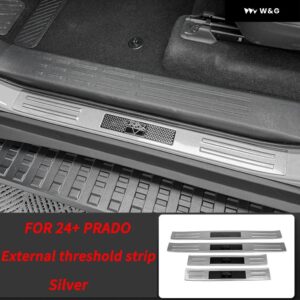 シル ストリップ 装飾 ストリップ2024 トヨタ ランドクルーザー 250 プラド カバー LC250 外装 アップグレード アクセサリークロームチューニング - A Silver