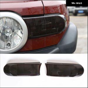 トヨタ FJ クルーザー 2007-21 車用 フロントリア ヘッドライト ブラックシェル 装飾 カバー ABS製 カーライト アクセサリー - Style 2