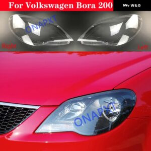 フォルクスワーゲン VW ボラ 2008-2012 フロント ヘッドライト ガラス ヘッドランプ ク リアランプ シェード ランプシェルレンズ カバー - Left