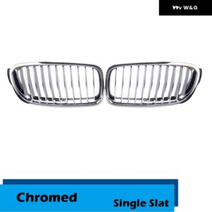 フロントキドニー グリル クロームメッキ レーシング グリル BMW 3シリーズ F30 F31 F35 2012-2019 セダン カーアクセサリー - Front Kidney 5