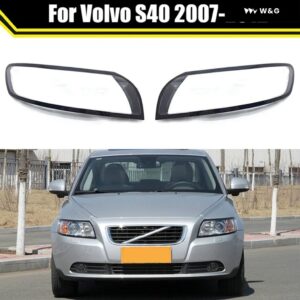 ク リアランプ シェード ヘッドライト シェルカバー レンズ ボルボ S40 S40L 07-12 右 - Transparent Left