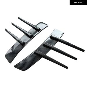 車用 カスタム リーフ パネル サメえらを模したサイドボディ トリム ステッカー 22.5CM 防止 車 ステッカー 外装 - Carbon Fiber