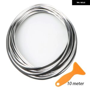 内装車用モールディング トリム ストリップ DIY フレキシブル 傷防止ライン 5メートル 汎用 デコレーションストリップ ダッシュボード カー スタイリング - 5m per roll silver