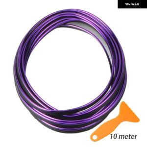 内装車用モールディング トリム ストリップ DIY フレキシブル 傷防止ライン 5メートル 汎用 デコレーションストリップ ダッシュボード カー スタイリング - 5m per roll purple