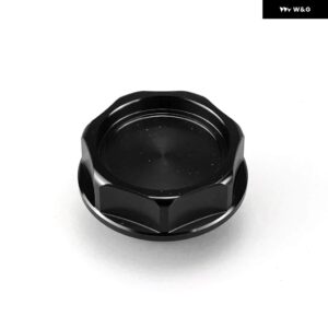 レーシング スタイル カー エンジン オイルキャップカー カスタム アルミ ラジエーター 燃料 フィラー タンクカバー ホンダ シビック - NO logo black