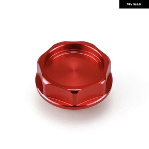 レーシング スタイル カー エンジン オイルキャップカー カスタム アルミ ラジエーター 燃料 フィラー タンクカバー ホンダ シビック - no logo red