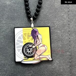 レーシング スタイル クリエイティブカーモデルカーバックミラー ペンダントカーペンダント インテリア アクセサリーエンジェルオーナメントオート - A design