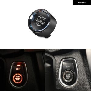 車 エンジン スタートストップオフ ボタン 交換カバー BMW F20 F30 F48 F15 G30 F80 F82 クリスタル - black