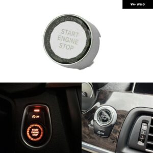 車 エンジン スタートストップオフ ボタン 交換カバー BMW F20 F30 F48 F15 G30 F80 F82 クリスタル - Silver