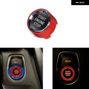 車 エンジン スタートストップオフ ボタン 交換カバー BMW F20 F30 F48 F15 G30 F80 F82 クリスタル - red