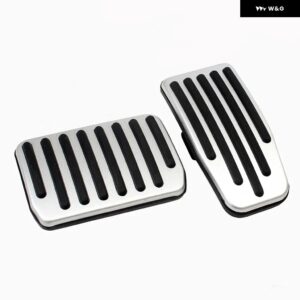 車ブレーキアクセル ペダルカバー TESLA モデル3 モデルY アルミ 合金 インテリア アクセサリー カスタム 車 スタイリング - Silver