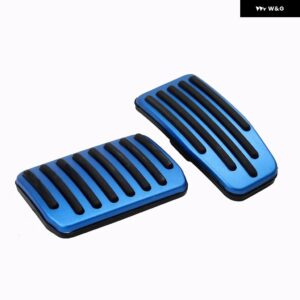 車ブレーキアクセル ペダルカバー TESLA モデル3 モデルY アルミ 合金 インテリア アクセサリー カスタム 車 スタイリング - Blue