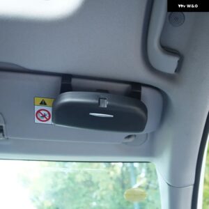 車アクセサリー メガネ ケース 車用サン バイザー サングラス ホルダー 車両 トヨタ カローラ CHR C-HR RAV4 アベンシス プリウス ヤリス プラド - Black 2