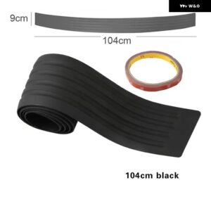 汎用 90CM 104CM 車 トランク ドアシルプレート プロテクター リア バンパー ガード ゴムモールディング パッド トリム カバー ストリップ カー - 104cm black color