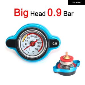 車 オートバイ バイク スタイリング サーモ ラジエーター キャップ タンク カバー 水温計 ユーティリティ セーフ付き 0.9 BAR/1.1 BAR/1.3 BAR - Big Head 0.9