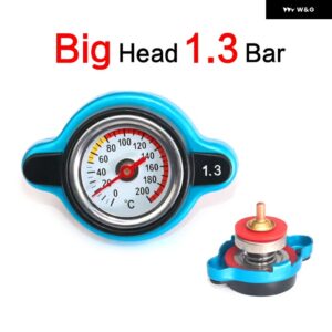 車 オートバイ バイク スタイリング サーモ ラジエーター キャップ タンク カバー 水温計 ユーティリティ セーフ付き 0.9 BAR/1.1 BAR/1.3 BAR - Big Head 1.3