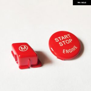 車 ステアリングホイール Mモードスイッチスタート ボタン BMW E90 E92 E93 M3 E82 Mクリスタル - red