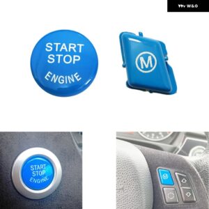 車 ステアリングホイール Mモードスイッチスタート ボタン BMW E90 E92 E93 M3 E82 Mクリスタル - blue