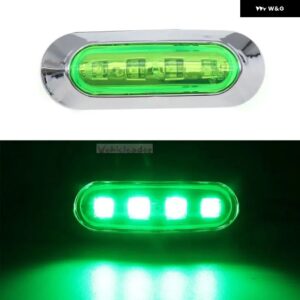 防水 4 LEDサイドマークランプクリアランス インジケーター ライト車 トラック トレーラー トラック 12V-24Vライトレッド/ホワイト/ アンバー - Green