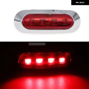 防水 4 LEDサイドマークランプクリアランス インジケーター ライト車 トラック トレーラー トラック 12V-24Vライトレッド/ホワイト/ アンバー - Red