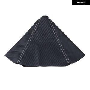 汎用 車用 ギア シフト ノブ ブーツ カバー カラーレザー シフター レバー カバー レッドステッチ付き ホンダ シビック EK EG - carbon white line