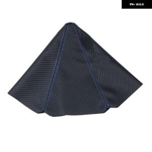 汎用 車用 ギア シフト ノブ ブーツ カバー カラーレザー シフター レバー カバー レッドステッチ付き ホンダ シビック EK EG - carbon blue line