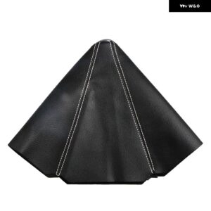 汎用 車用 ギア シフト ノブ ブーツ カバー カラーレザー シフター レバー カバー レッドステッチ付き ホンダ シビック EK EG - White Line