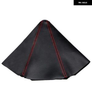 汎用 車用 ギア シフト ノブ ブーツ カバー カラーレザー シフター レバー カバー レッドステッチ付き ホンダ シビック EK EG - red line