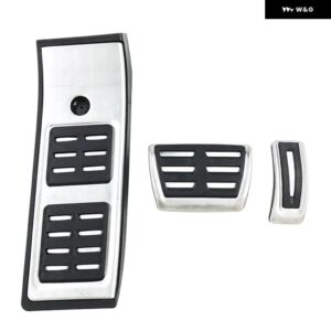 車用ペダル アウディ Q5 2018-2024 LHD ステンレス オート燃料ブレーキ フットレスト ペダルカバー キャップ パッド レストブレーキアクセル ペダル - 3PCS