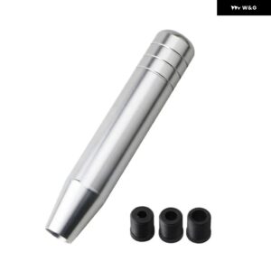 汎用 オート13CM 18CM長さ マニュアル 車 ギア シフト ノブアルミ ギア シフト ノブレーシングカー シフト ギアノブ3 アダプター 付き - 18cm silver