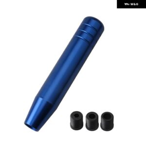 汎用 オート13CM 18CM長さ マニュアル 車 ギア シフト ノブアルミ ギア シフト ノブレーシングカー シフト ギアノブ3 アダプター 付き - 18cm blue