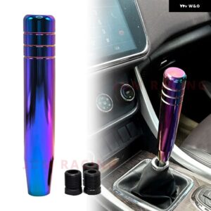 汎用 オート13CM 18CM長さ マニュアル 車 ギア シフト ノブアルミ ギア シフト ノブレーシングカー シフト ギアノブ3 アダプター 付き - 18cm colorful